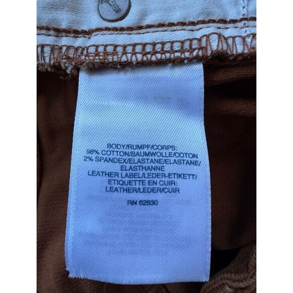 Lands' End 8 TALL Mid Rise Straight Leg Copper Toned Corduroy Jeans 5 Pocket - Picture 7 of 8